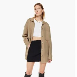 Aritzia Babaton Society Camel Knit Sweater/Shacket